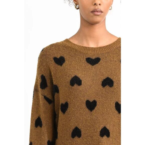 Heart Pattern Knit Sweater - Picture 5 of 6